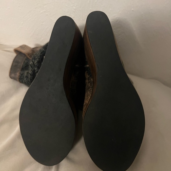 Bed Stu Bruges Women's Size 7.5 Brown Distressed Leather Wedge Boot. - Picture 9 of 9